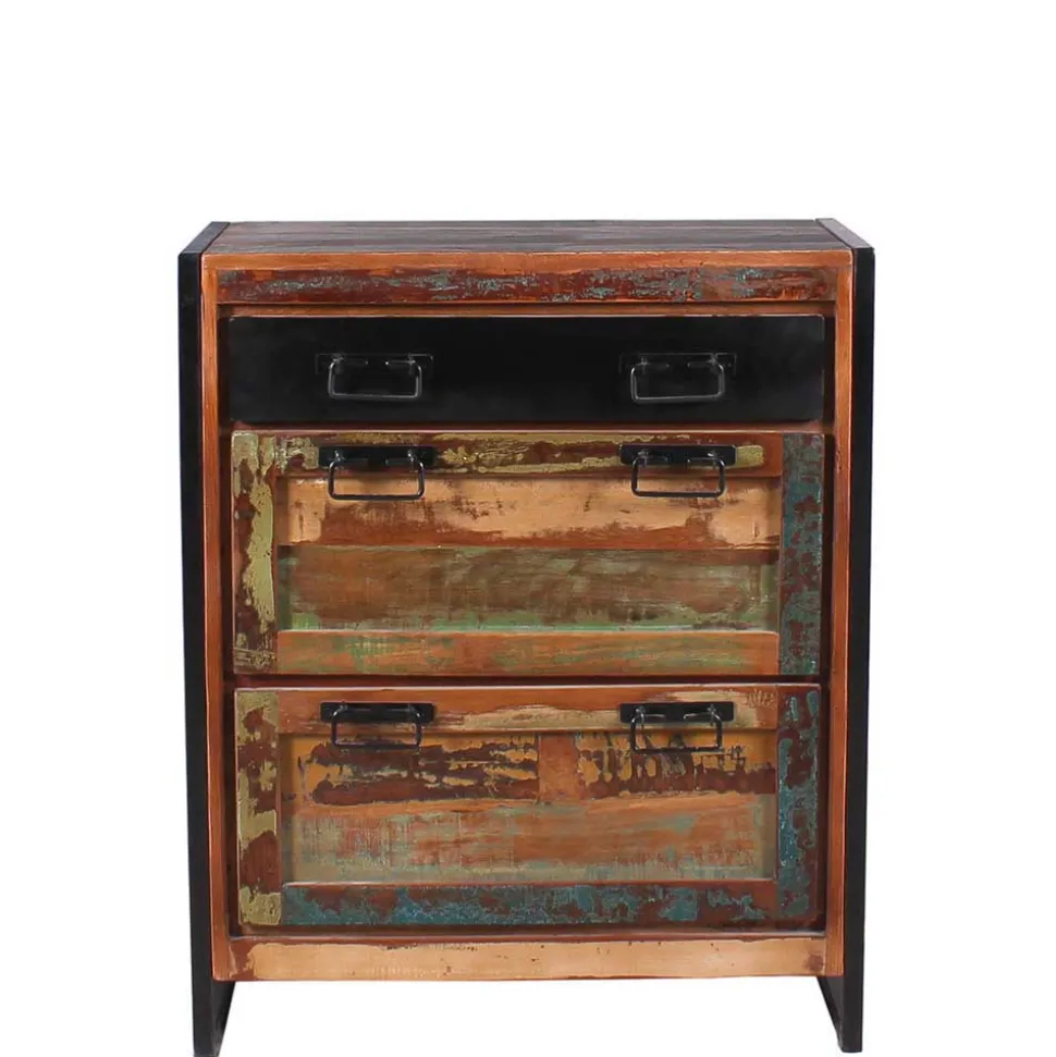 Shabby Garderobenmöbel aus Massivholz - Ensley (sechsteilig)