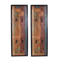 Shabby Garderobenmöbel aus Massivholz - Ensley (sechsteilig)