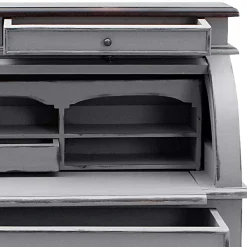 Shabby Sekretär Islando in Grau und Dunkelbraun