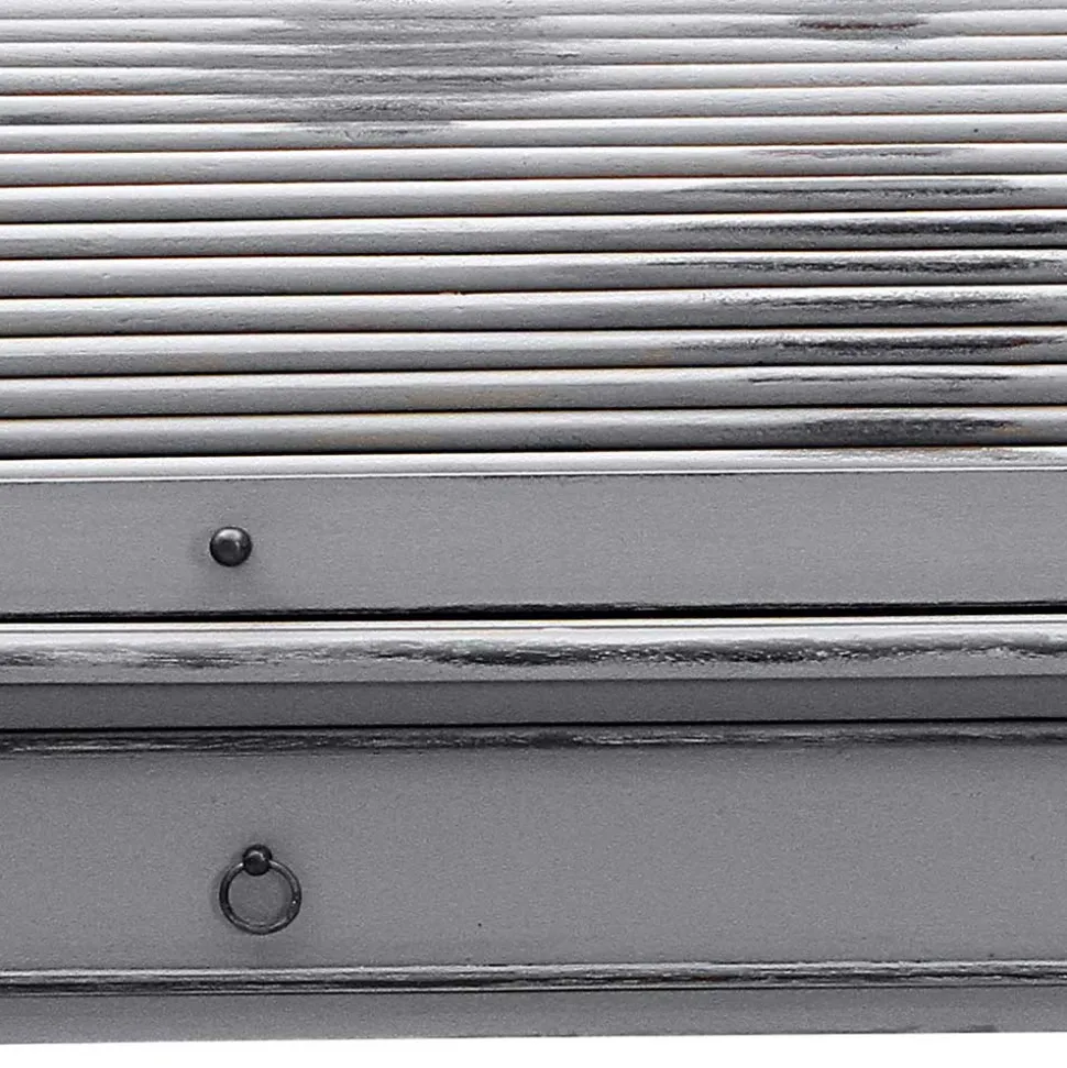 Shabby Sekretär Islando in Grau und Dunkelbraun