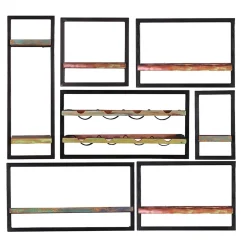 Shabby Wandregale mit Flaschenablage - Jamaica (siebenteilig)