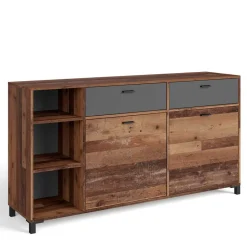 Sideboard in Altholz Optik & Anthrazit - Bosco