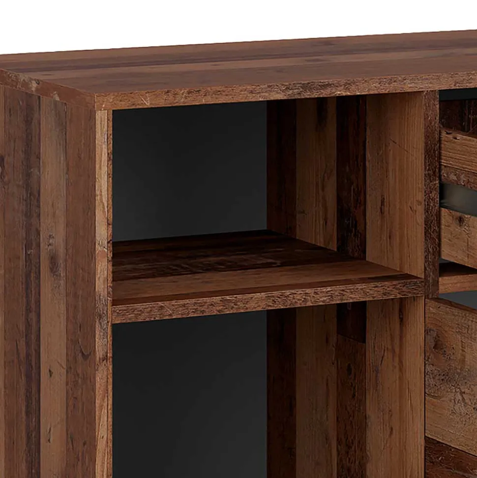 Sideboard in Altholz Optik & Anthrazit - Bosco