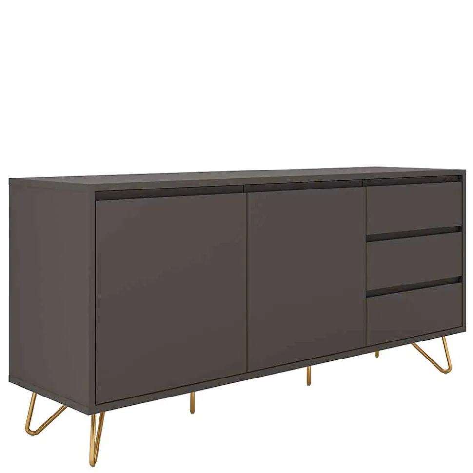 Sideboard in Grau & Gold - Tajibo