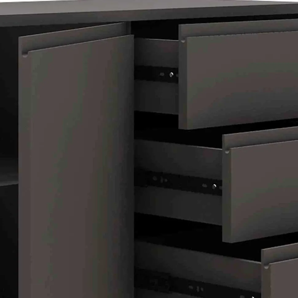 Sideboard in Grau & Gold - Tajibo