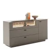 Sideboard in Grau mit Wildeiche - Teorina