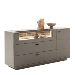 Sideboard in Grau mit Wildeiche - Teorina