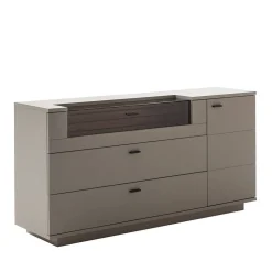 Sideboard in Grau mit Wildeiche - Teorina