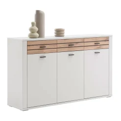 Sideboard in Lichtgrau mit Wildeiche - Ballina