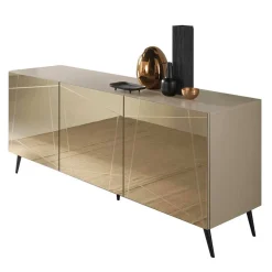 Sideboard in Taupe und Bronze Spiegelglas - Lotivera