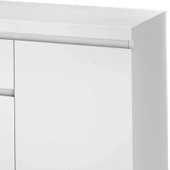 Sideboard in Weiß mit Schwarz - Atela