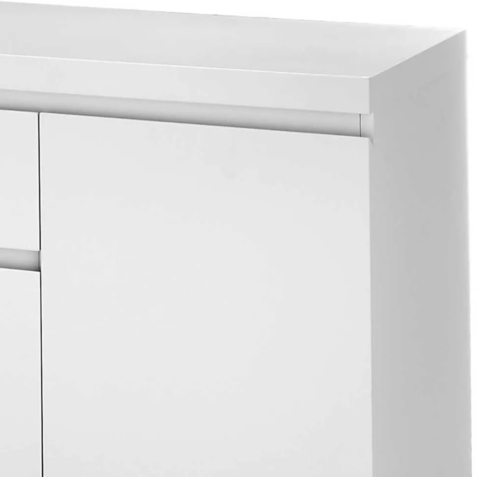 Sideboard in Weiß mit Schwarz - Atela