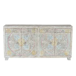 Sideboard in White Wash und Pastellfarben - Cranita