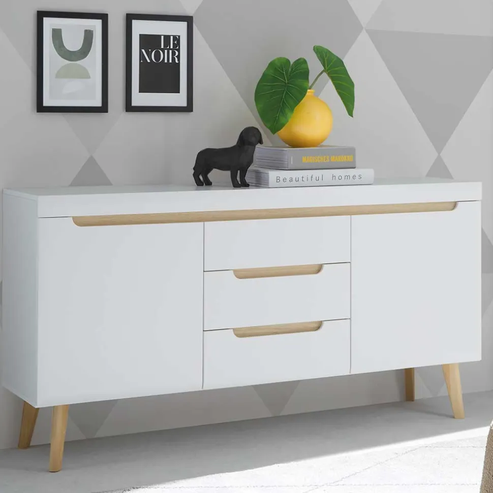 Sideboard mit drei Schubladen und zwei Türen - Ginko