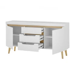 Sideboard mit drei Schubladen und zwei Türen - Ginko