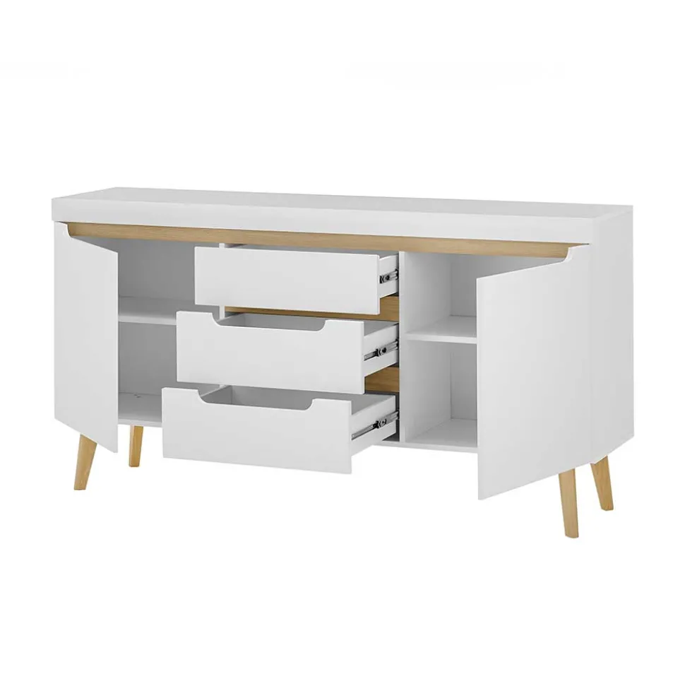 Sideboard mit drei Schubladen und zwei Türen - Ginko