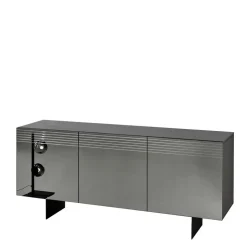 Sideboard mit Spiegelglas Front in Rauchgrau - Tyron
