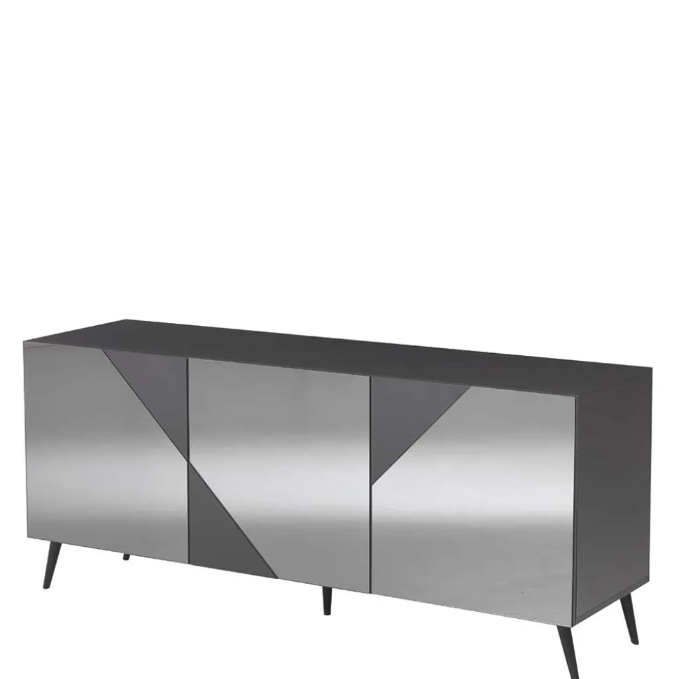 Sideboard teilweise mit Spiegelglas beschichtet - Razepta I