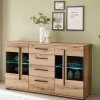 Sideboard Vitrine in Eiche Dekor - Brocus