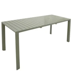 Silbergrauer Gartentisch mit Front Butterflyauszug - Sergio