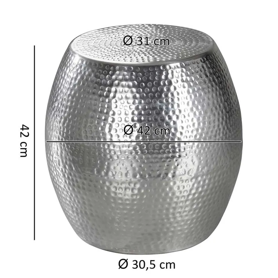 Silberner Beitisch aus Aluminium - Moyico