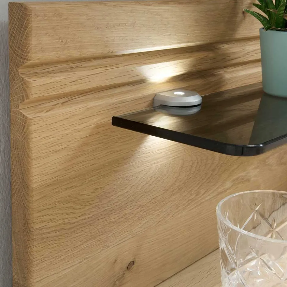 Singlebett & Nachtkommode Kombi Set - Emdsiva (zweiteilig)