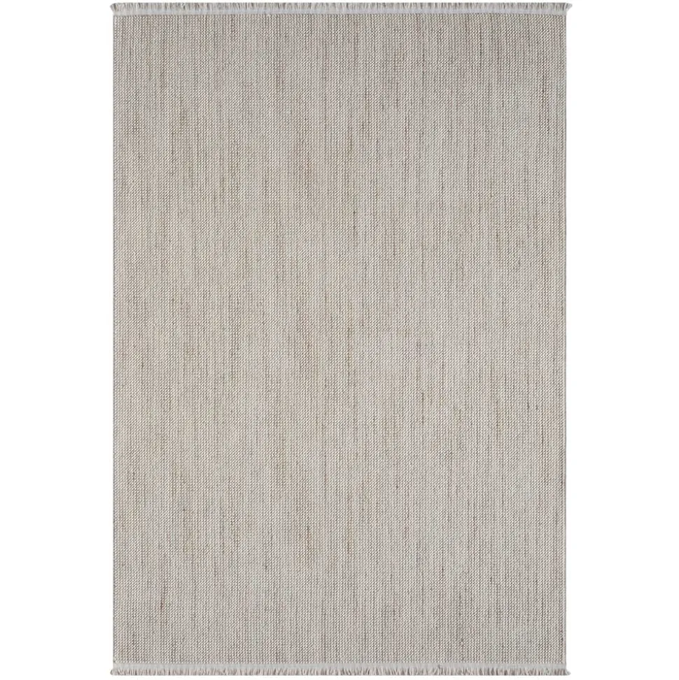 Sisaloptik Teppich mit Fransen an den kurzen Seiten - More