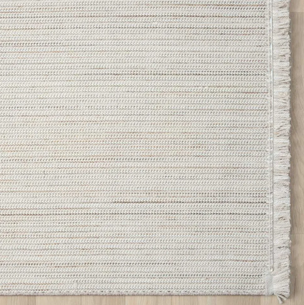 Sisaloptik Teppich mit Fransen an den kurzen Seiten - More