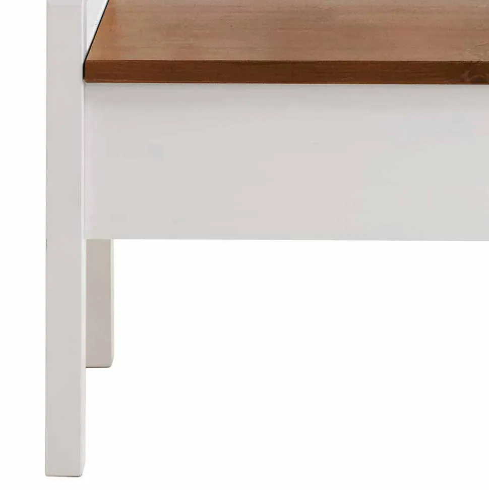 Sitzbank Barlad in Weiß Bernsteinfarben