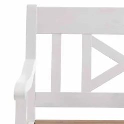 Sitzbank Barlad in Weiß Bernsteinfarben