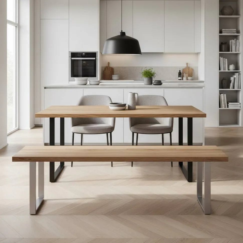 Sitzbank Jasmina aus Eiche Massivholz