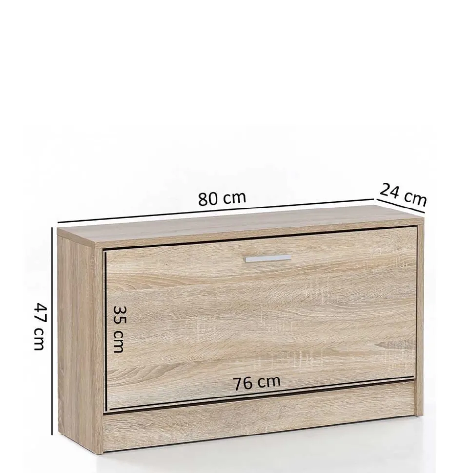 Sitzbank mit Schuhaufbewahrung Joker in Sonoma Eiche Dekor