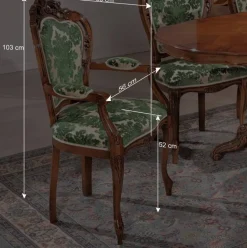 Sitzgruppe im Barockstil Magari mit 5 Polsterstühlen (sechsteilig)