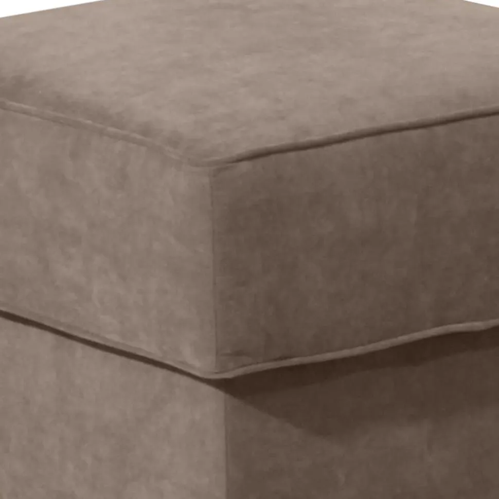 Sitzhocker in Beigegrau und Buche - Guardia