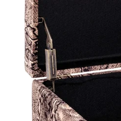 Sitztruhe aus Samt in Schlangenhaut Optik - Fadrina