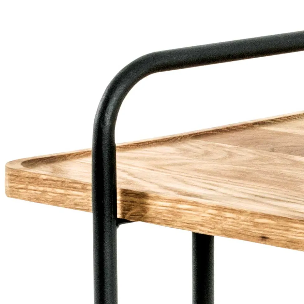 Skandi Anstelltisch mit Holzplatte Eiche - Noele