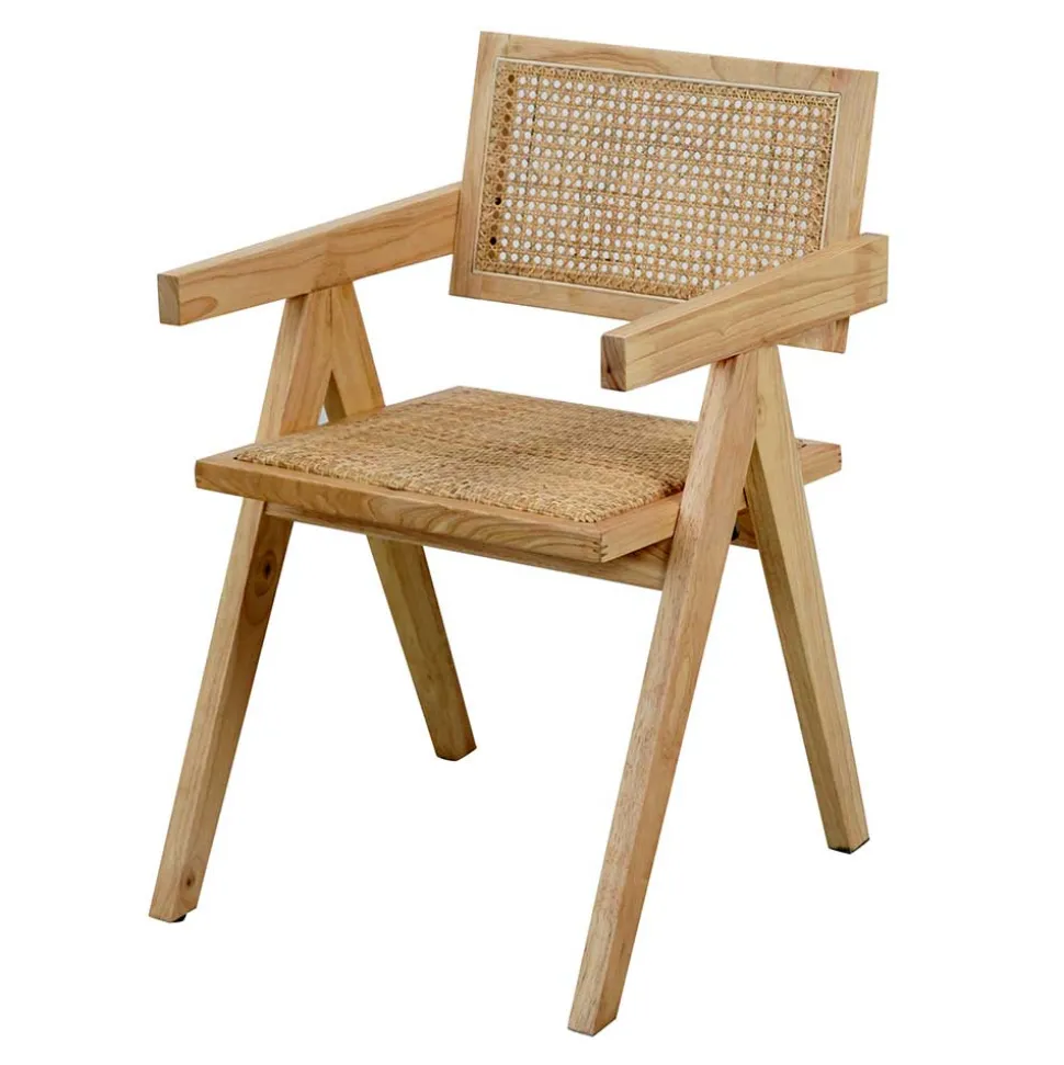 Skandi Armlehnenstuhl in Natur - Forcia