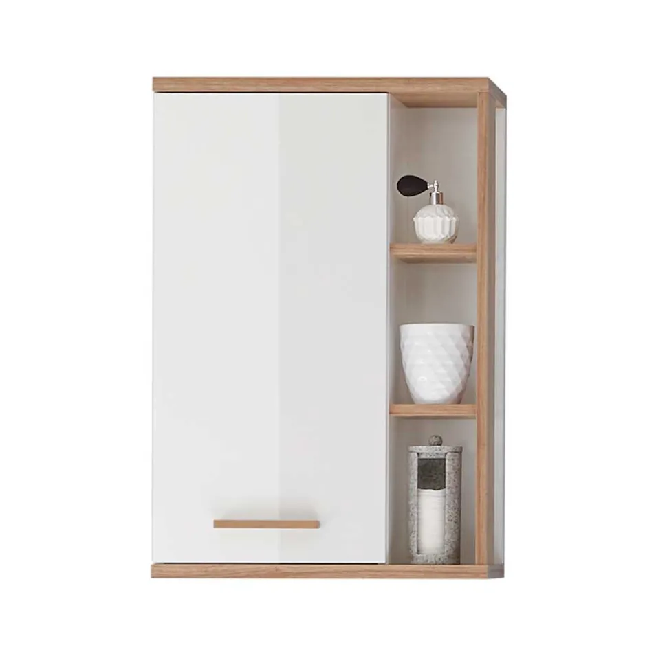 Skandi Badmöbel Set in Weiß - Timur (dreiteilig)