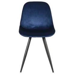 Skandi Design Samtstuhl in Blau - Polar (2er Set)