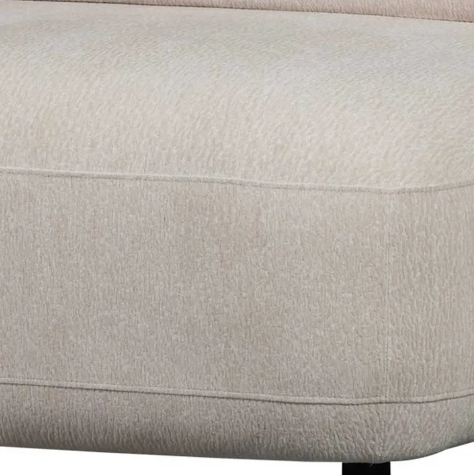 Skandi Designsessel in Beige Strukturstoff - Samuele