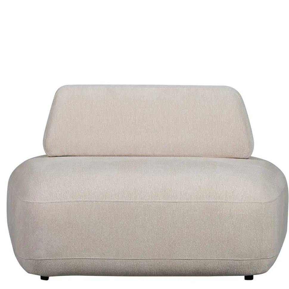 Skandi Designsessel in Beige Strukturstoff - Samuele