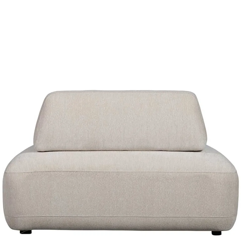 Skandi Designsessel in Beige Strukturstoff - Samuele