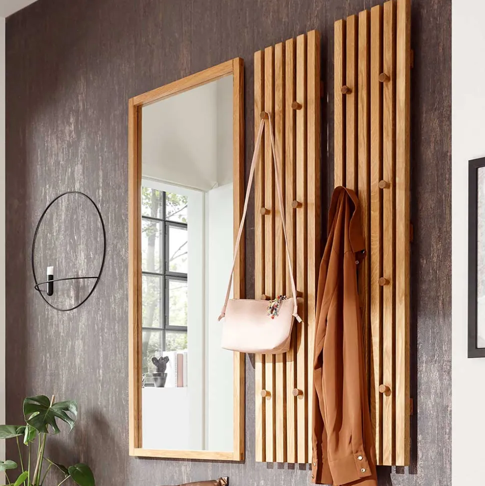 Skandi Garderobenpaneel aus Eiche Massivholz - Artensian