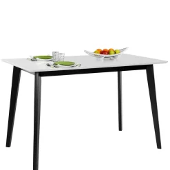 Skandi Küchentisch in Weiß & Schwarz - Composia