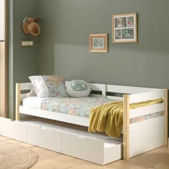 Skandi Kojenbett in Weiß & Kiefer - Ayfina