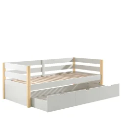 Skandi Kojenbett in Weiß & Kiefer - Ayfina