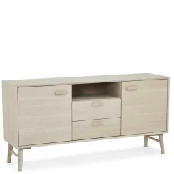 Skandi Kombi-Kommode in Eiche Weiß - Lametla