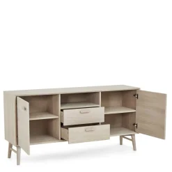 Skandi Kombi-Kommode in Eiche Weiß - Lametla