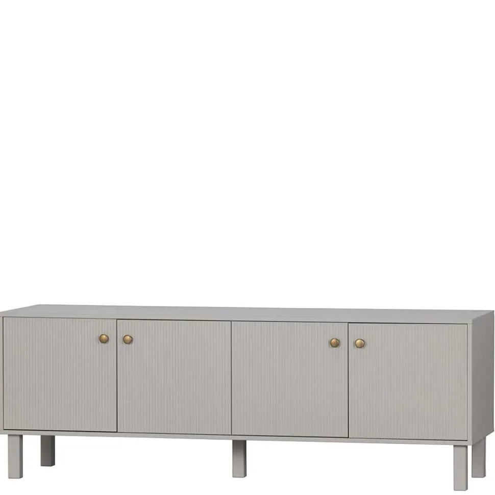 Skandi Lowboard 4-türig in Grau - Huvina