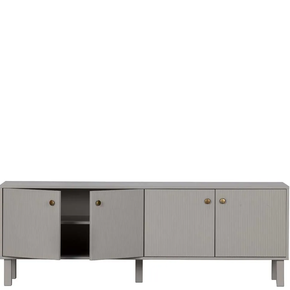 Skandi Lowboard 4-türig in Grau - Huvina